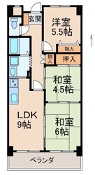 サンライズマンション岩出Ⅰの物件間取画像